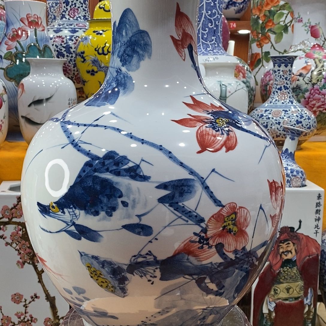 摆件小*景德镇陶瓷青花赏瓶