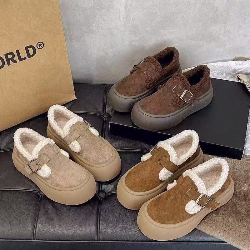 雪地冬季加绒防滑加厚保暖短靴棉鞋2025新款时尚百搭户外女棉鞋T