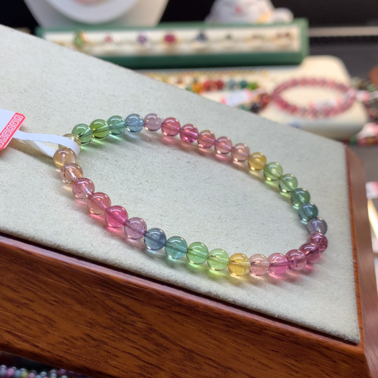 【闪购商品】碧玺手串未镶嵌艳丽人鱼5.8mm