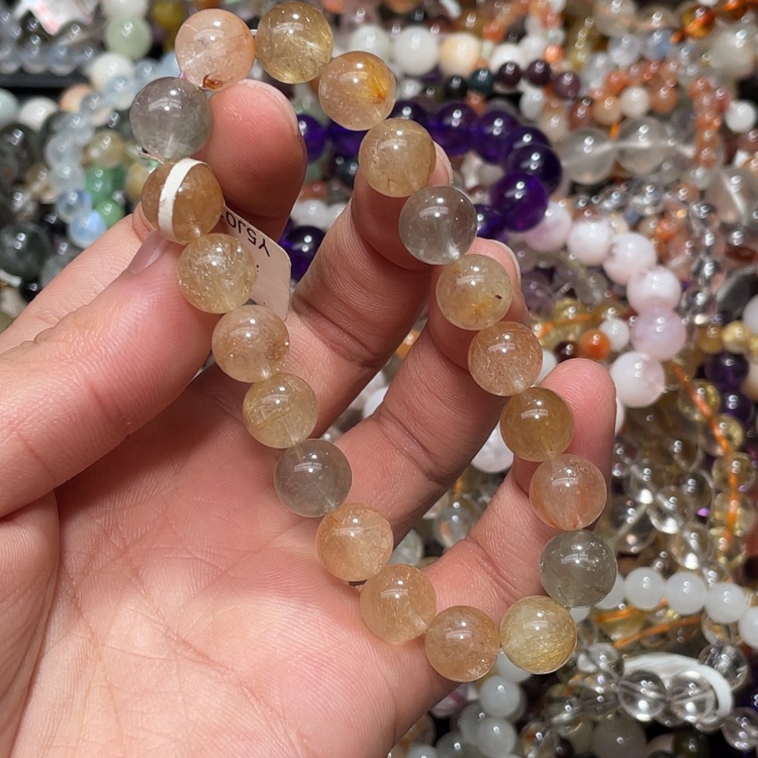 水晶未镶嵌手链彩发晶10.2