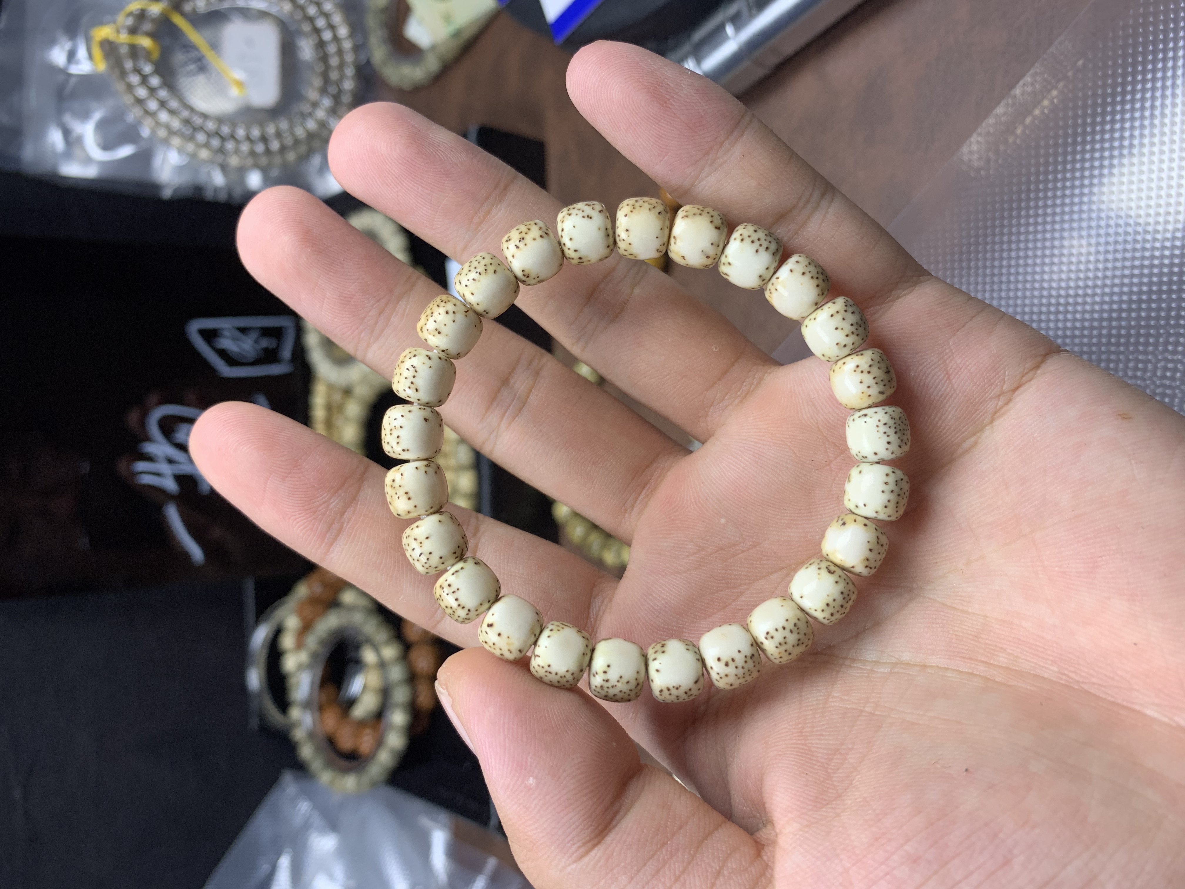 星月菩提火烧云河豚针尖牛毛星单圈手串9*8