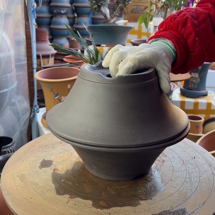 紫砂宜兴紫砂花盆27+27斗盆