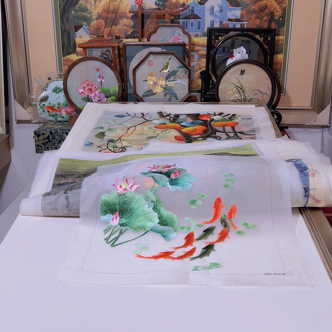 刺绣纯手工刺绣画