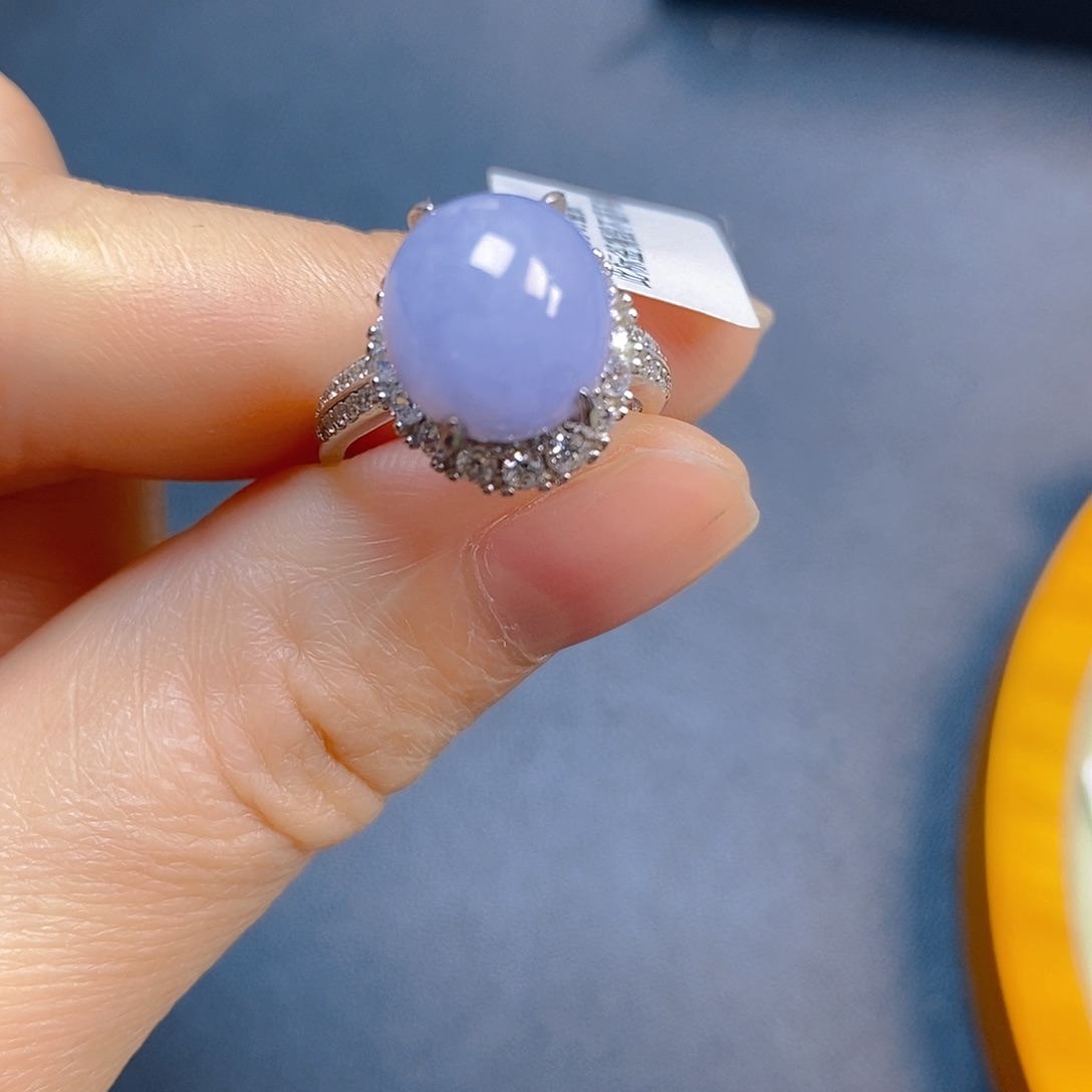 翡翠银S925镶嵌戒指