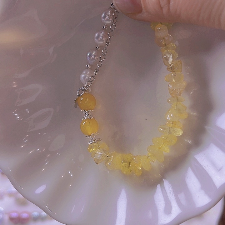 淡水珍珠手绳合金