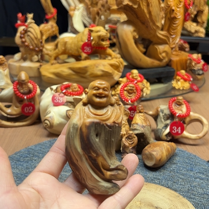 非洲檀香无事牌崖柏纯手工制作