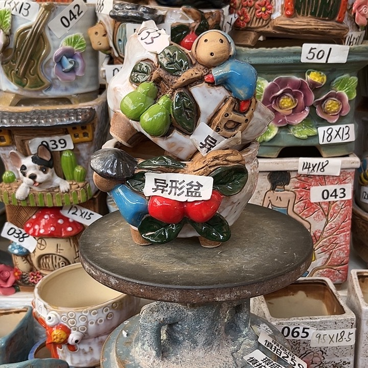 粗陶材质多肉花盆