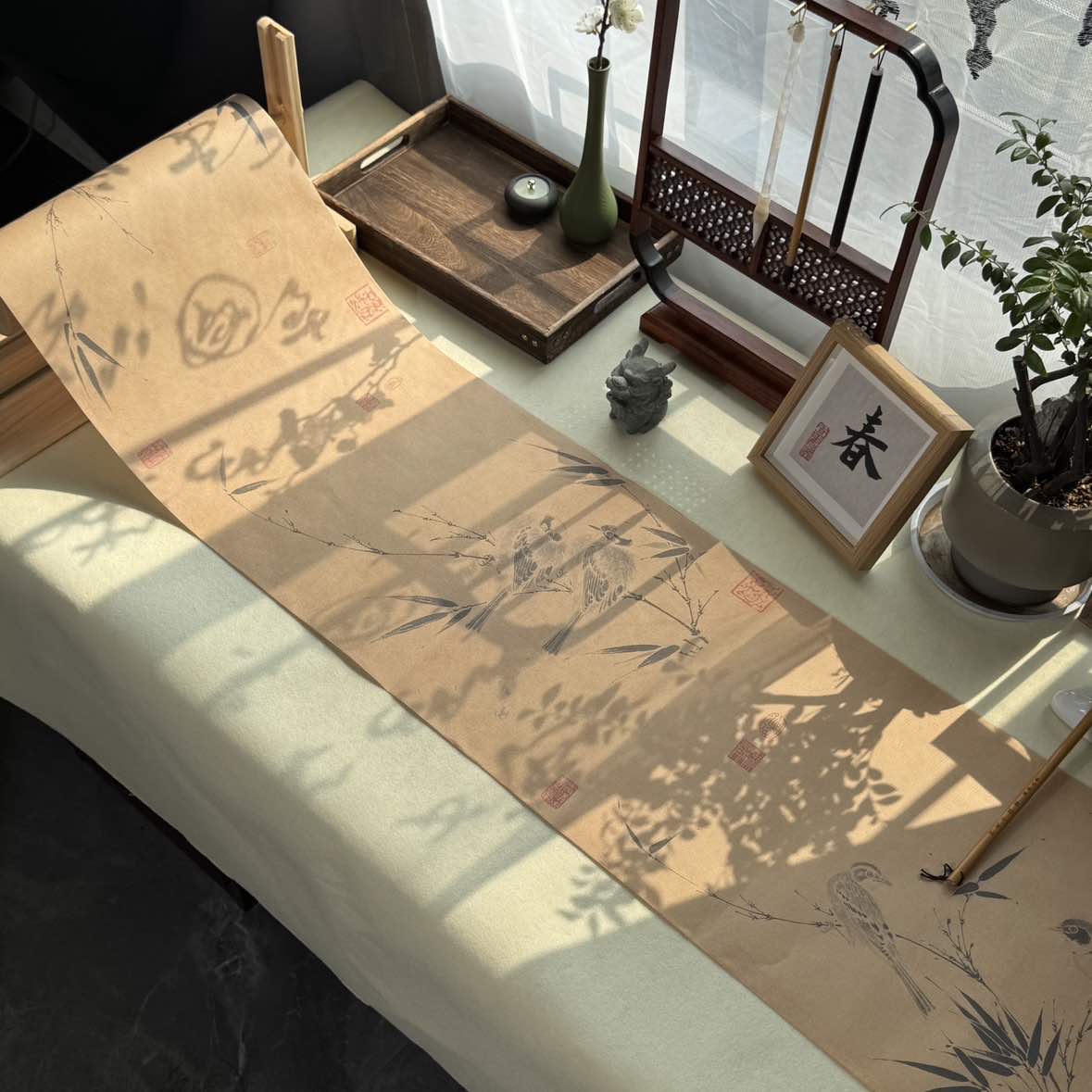 景阳阁  北宋写生珍禽图长卷 无格  毛笔书法专用宣纸直播间专用