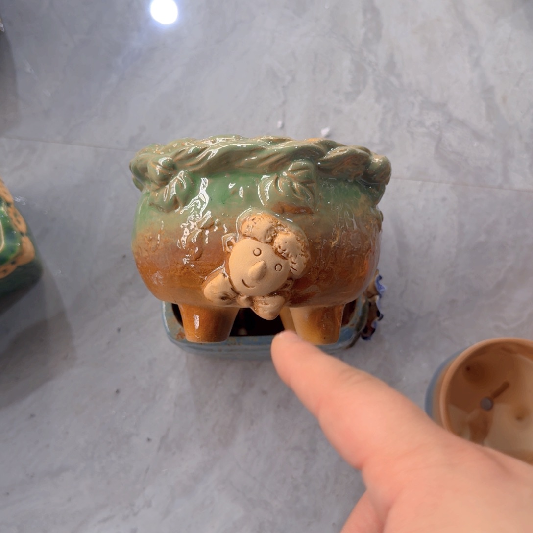 紫砂花盆粗陶盆醋