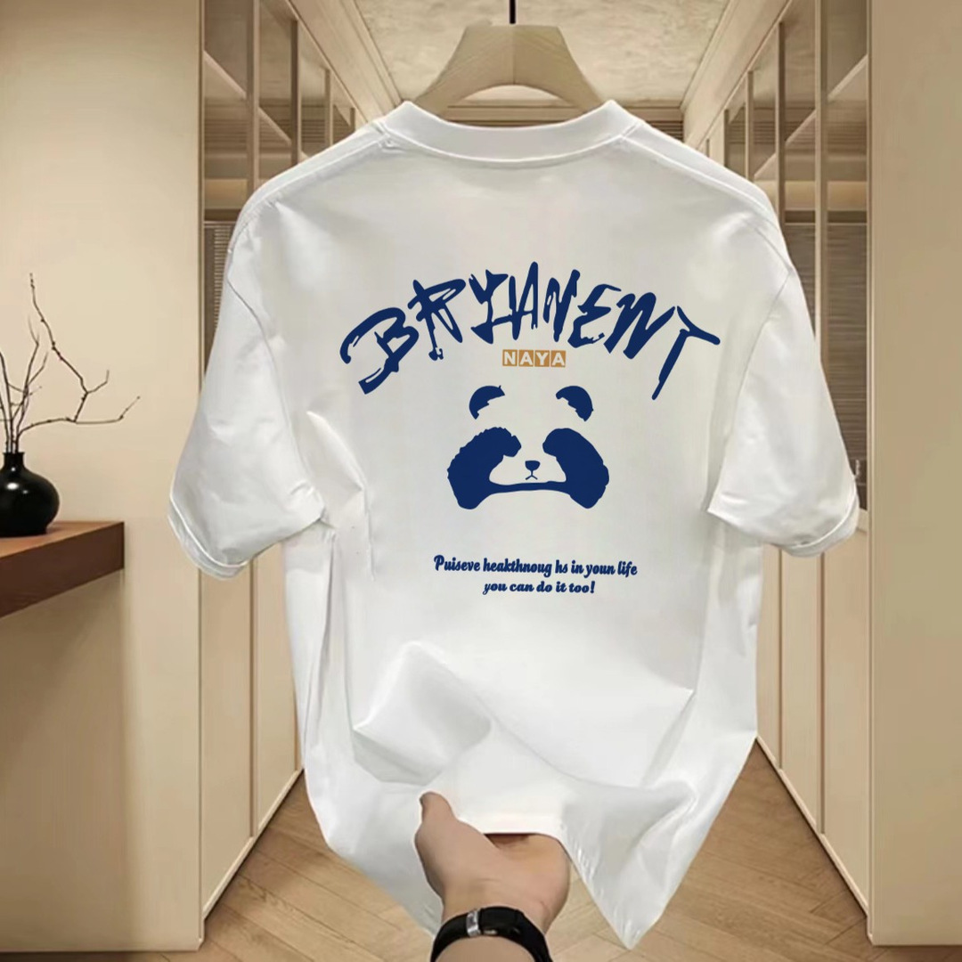 重磅短袖T恤男夏季新款潮牌卡通印花ins宽松透气时尚潮流上衣