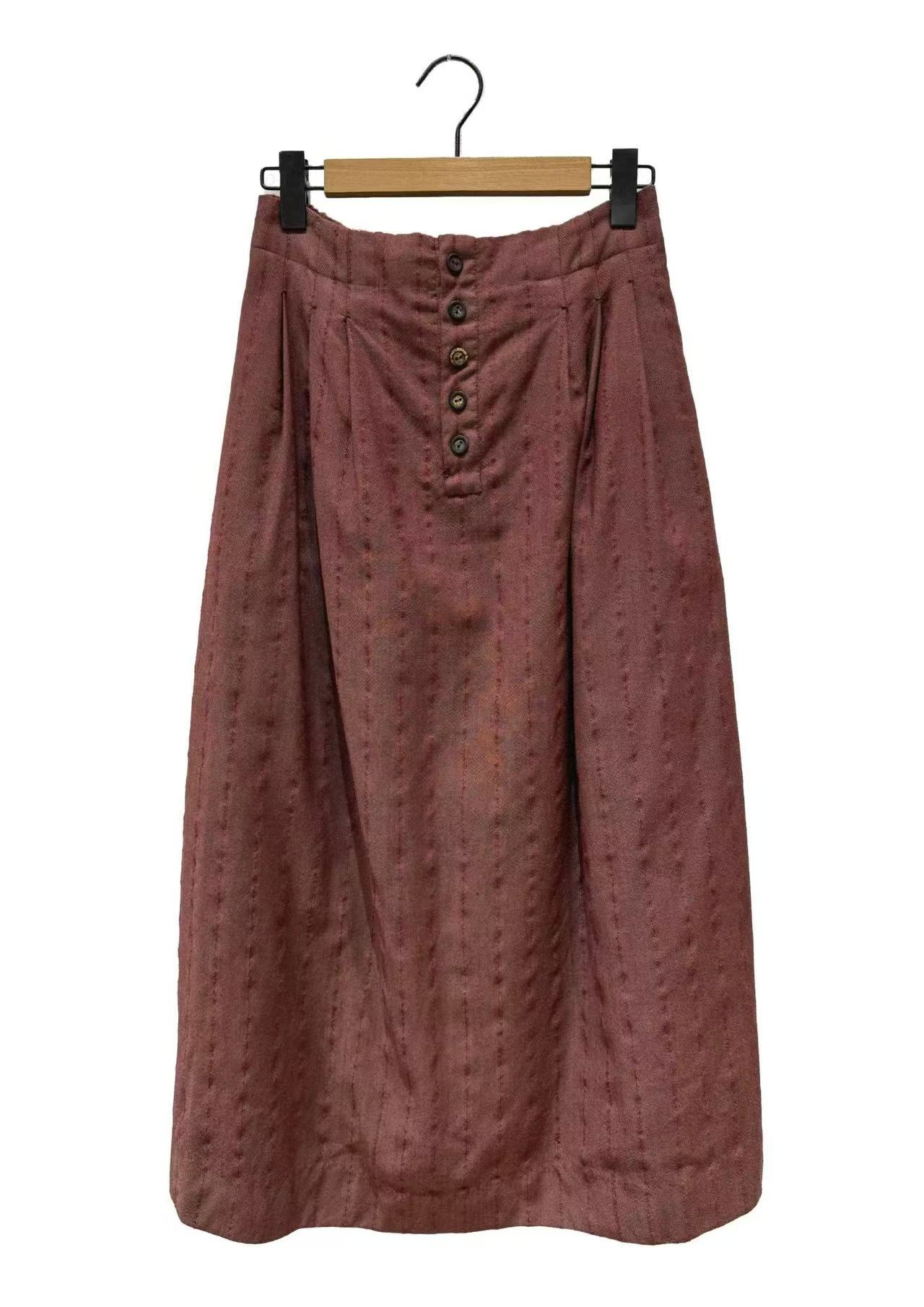 山山家-左岸迷香【半裙】Z25FW2005羊毛宽松复古显瘦百搭中长半身裙