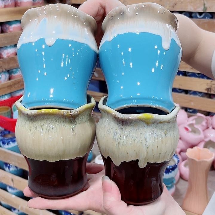 有孔.凑单10元陶瓷花盆发货！