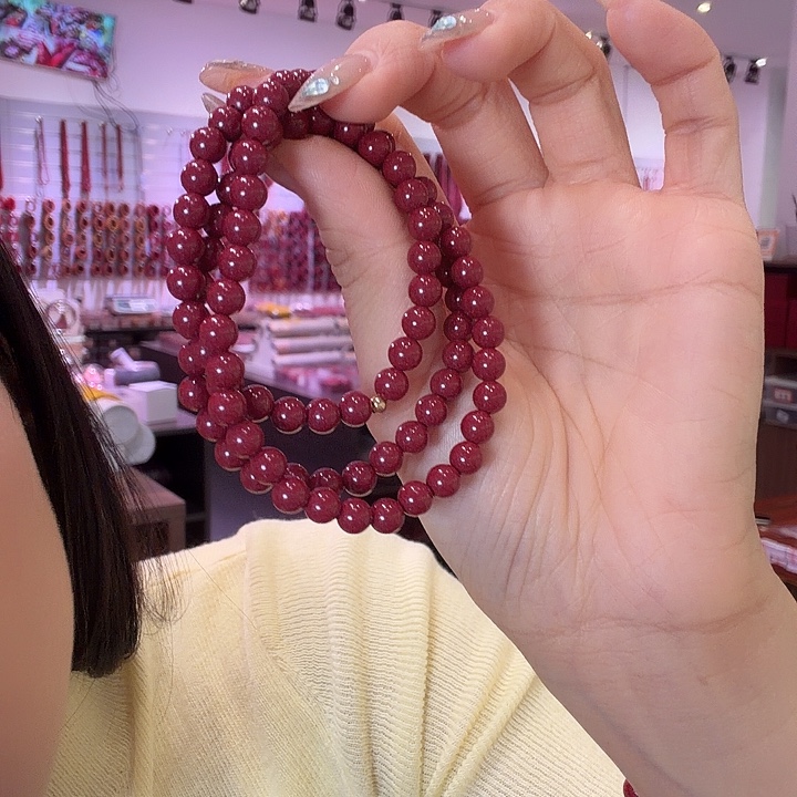 天然辰砂6mm3圈朱砂