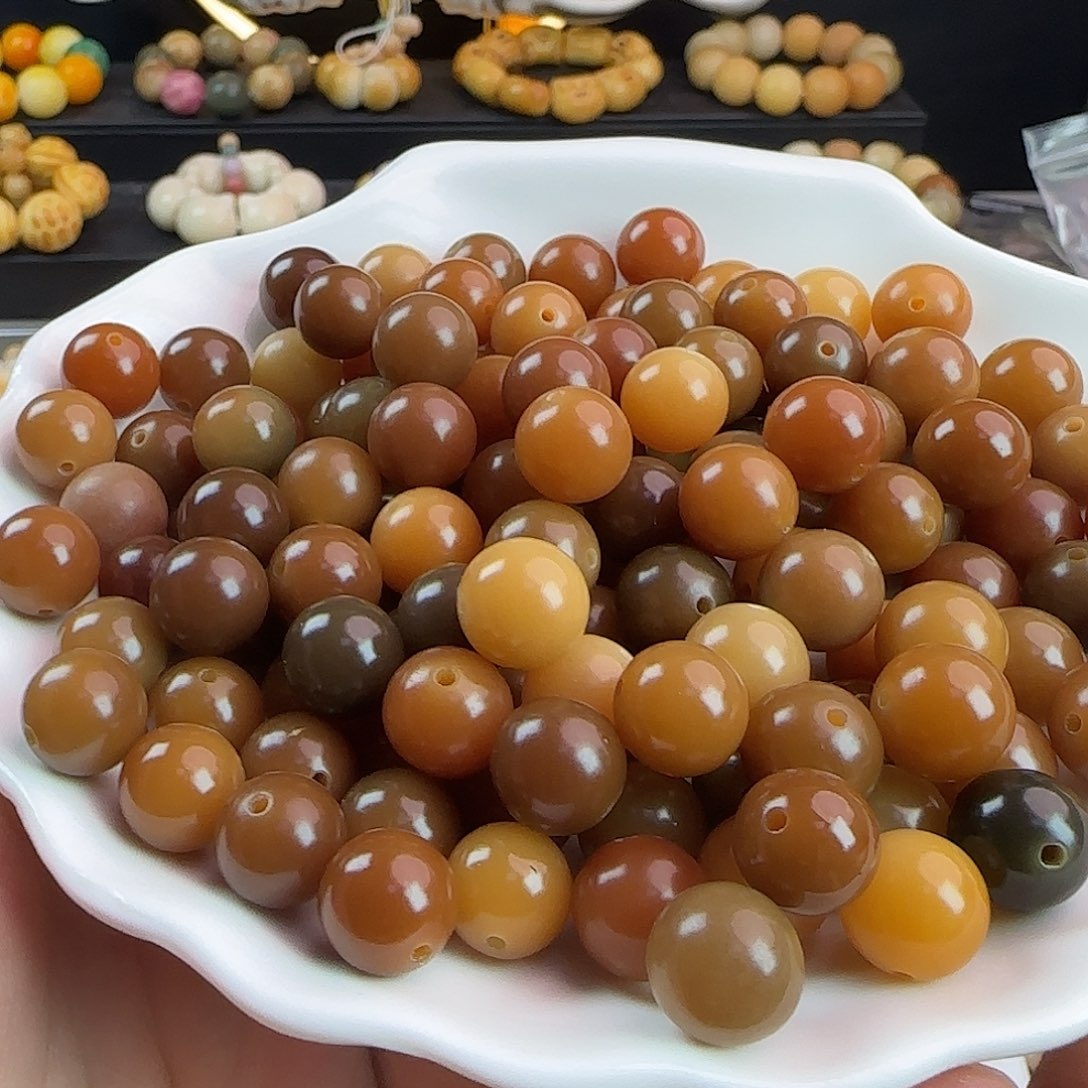 菩提根/象牙果吊坠卡12焦糖板栗汤圆100颗➕100颗