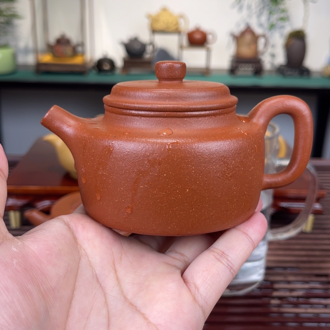 茶壶紫砂200毫升半手工降坡泥德钟