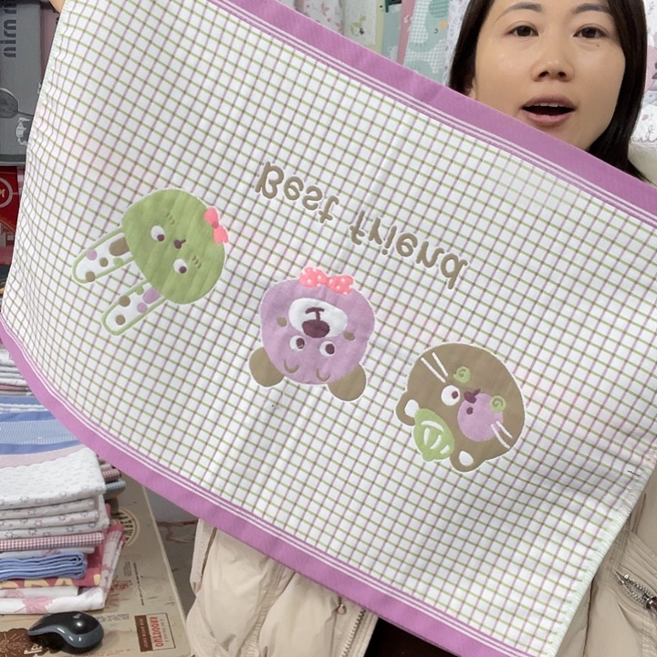 棉儿童特价紫色三熊