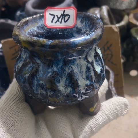 红陶粗陶花盆手工