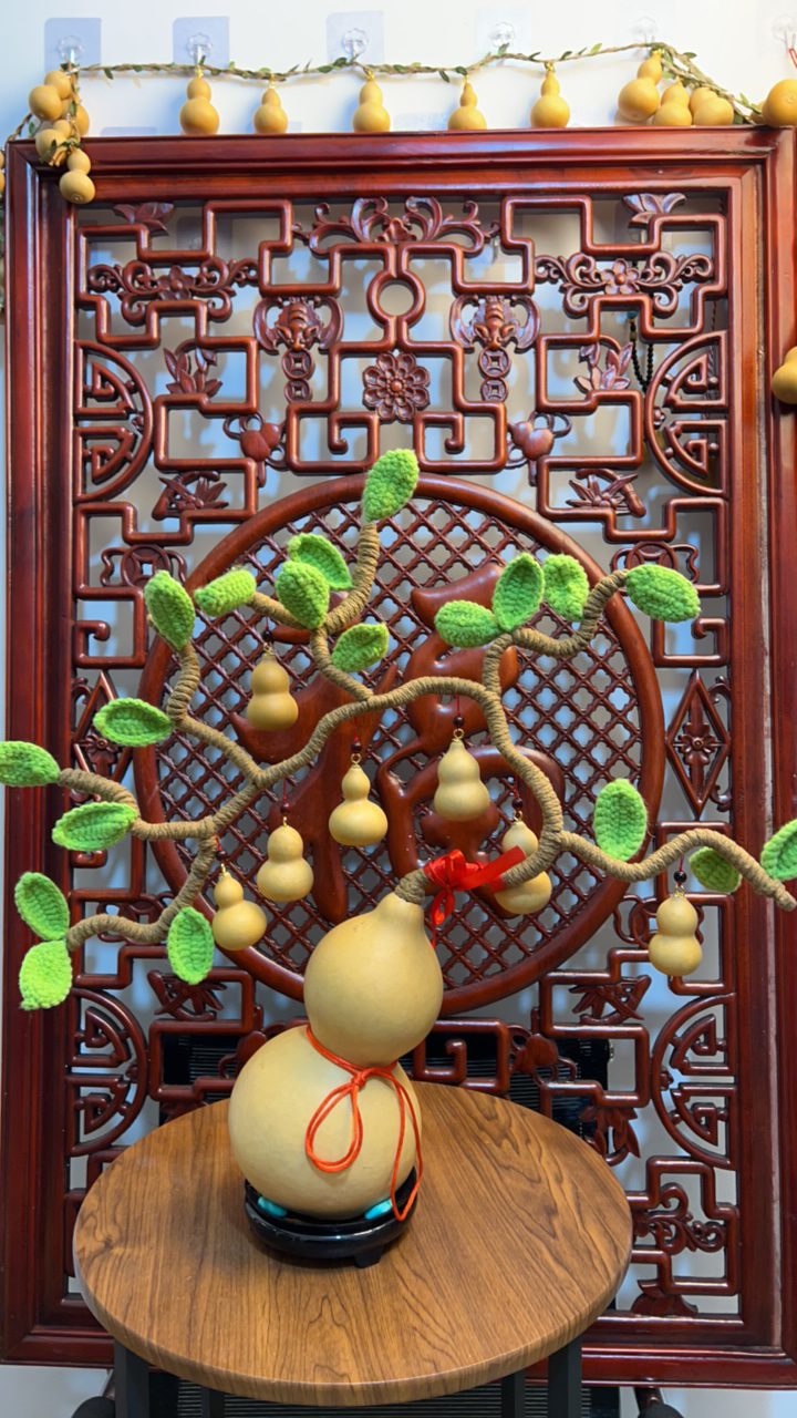葫芦发财树款手工编织