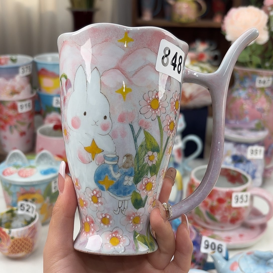 瓷片盛*景德镇手绘高温釉下彩陶瓷茶具