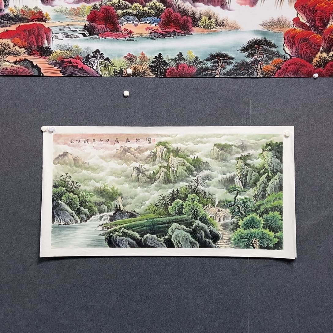 国画四尺山水一副