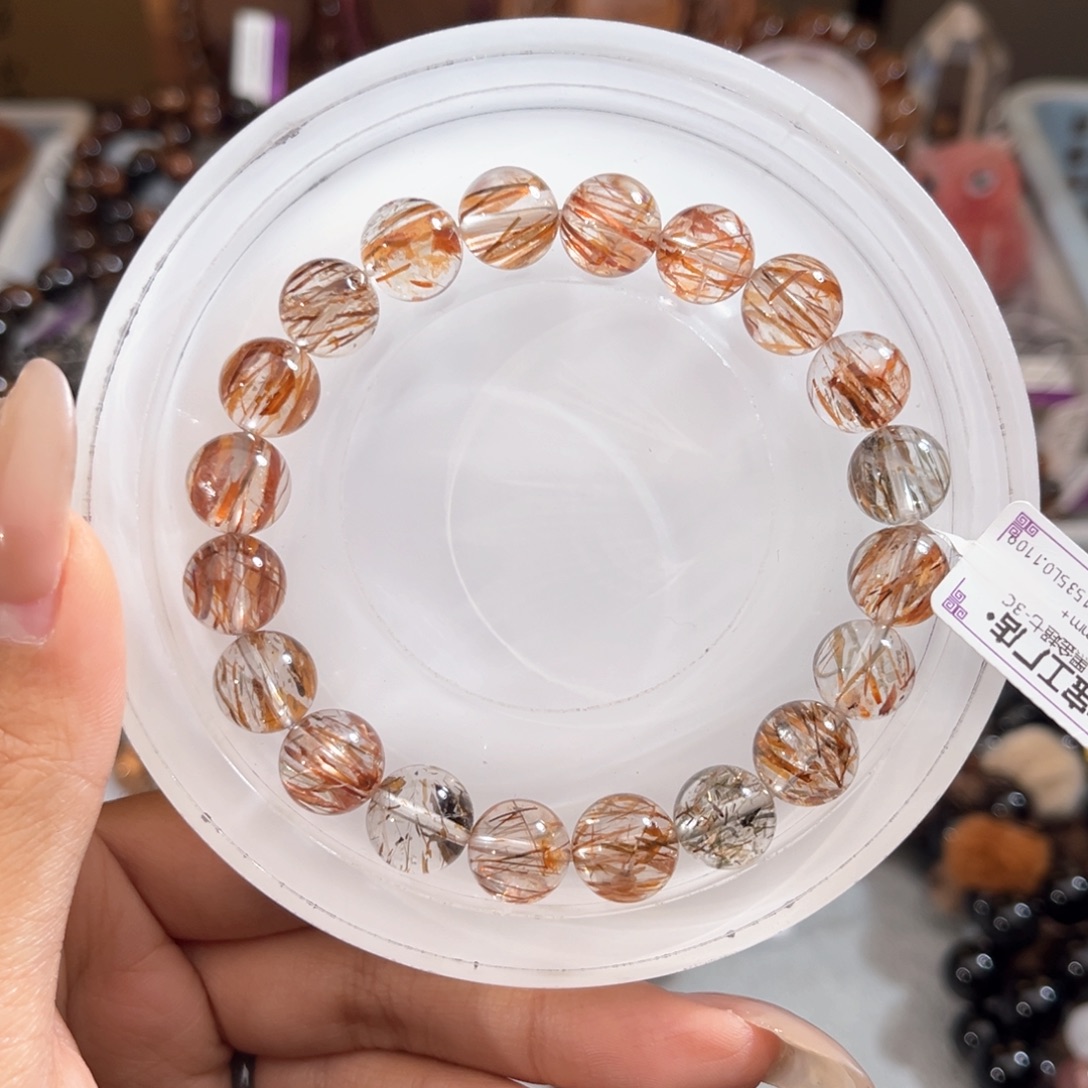 水晶未镶嵌手链黑金超10m