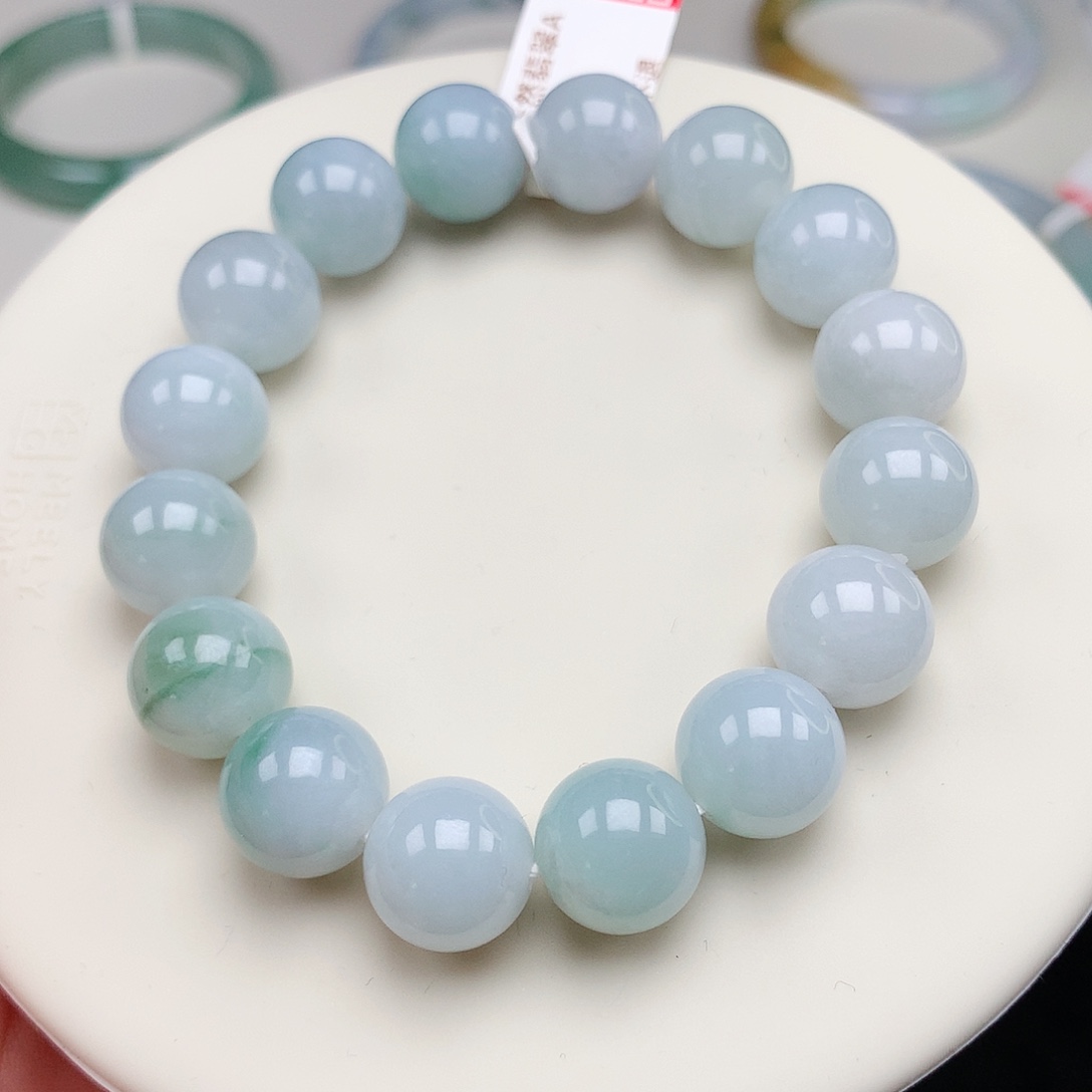 翡翠未镶嵌手链12.6mm