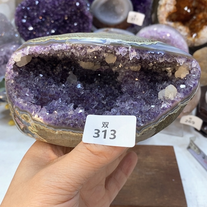 水晶大型摆件（非配饰）未镶嵌方解石