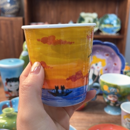 盒子景德镇釉下手绘陶瓷 