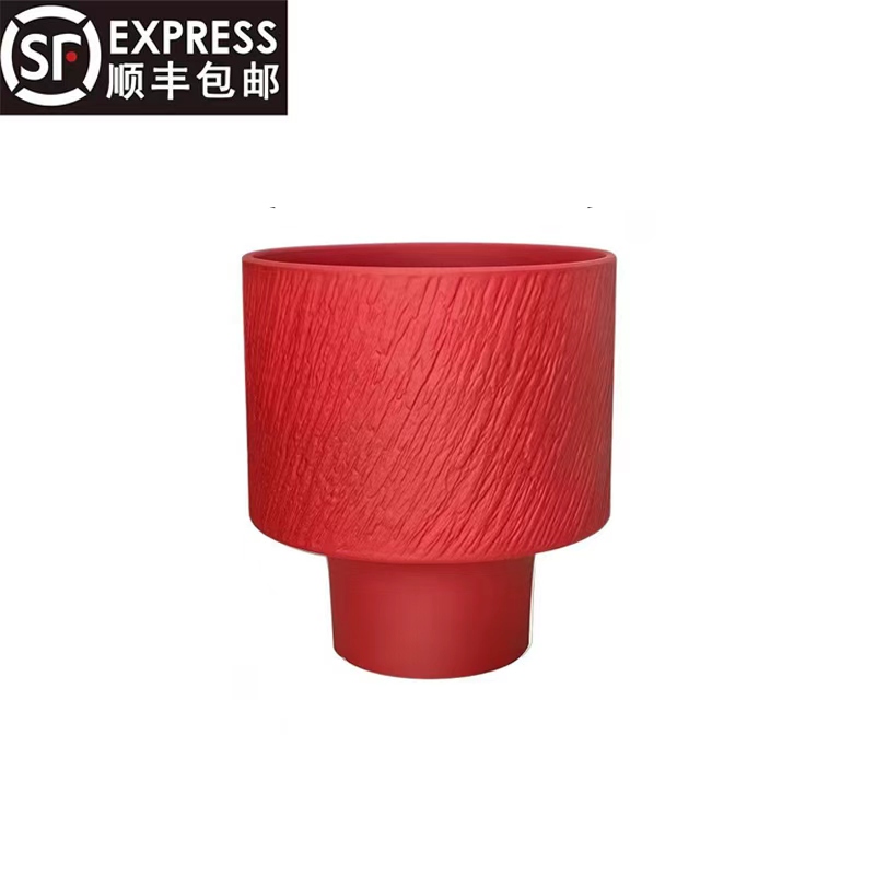 【顺丰包邮】精选A级亚红高脚花瓶欧式简约风陶瓷花盆家居美学摆件