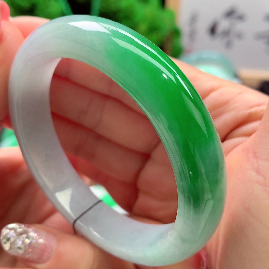 未镶嵌手镯翡翠缅甸55.2圈口