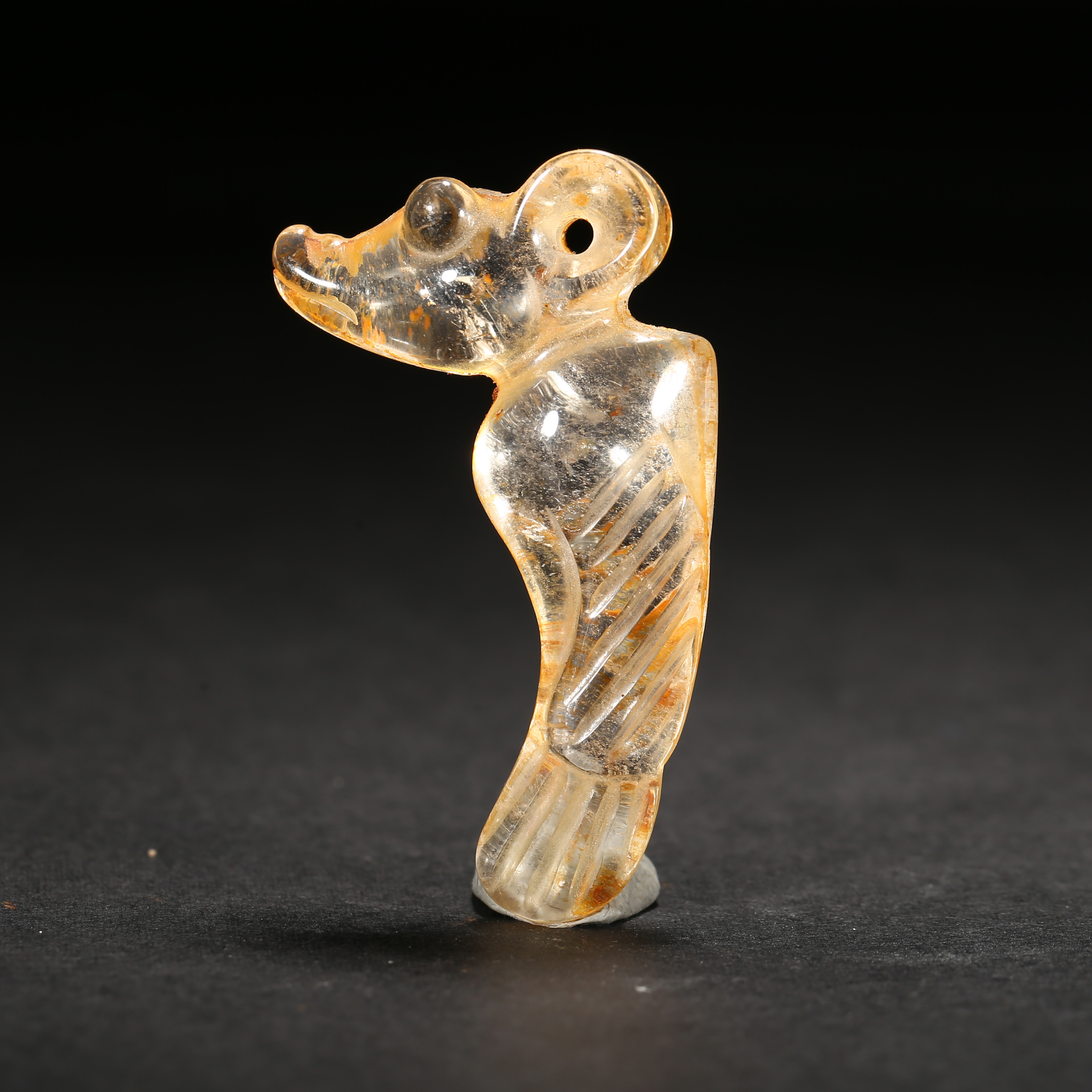 明代*水晶鱼/02QY01354/水晶【北京文博】