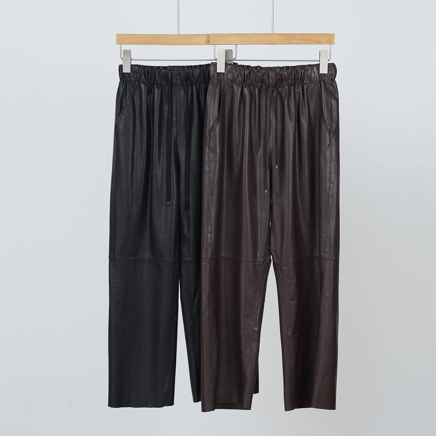 黑金标 超轻薄100%全植鞣羊皮女士裤子（251473）