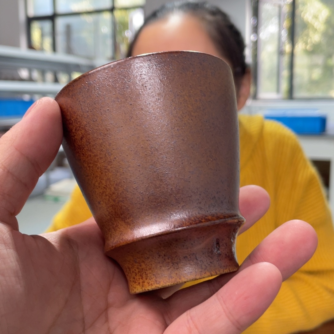 茶杯紫砂黄金段柴烧杯