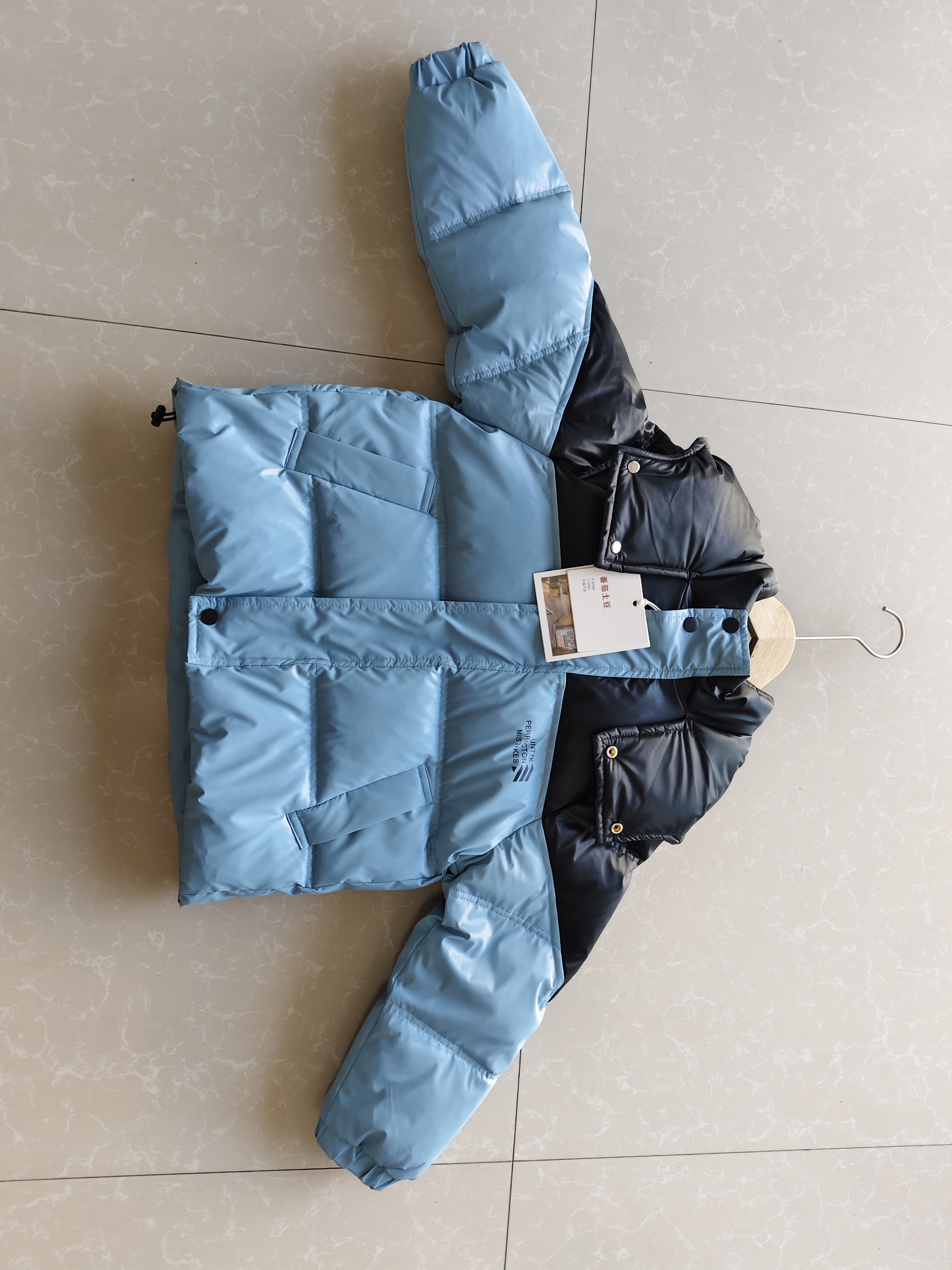 童装拼色美拉德男童宝宝短款加厚面包服外套潮