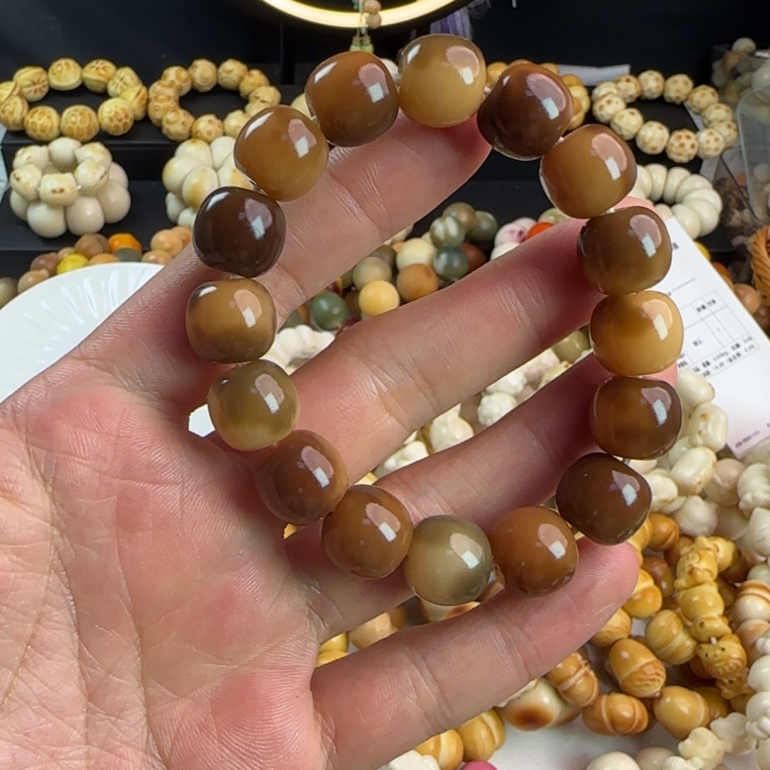 吊坠菩提根/象牙果卡14玻璃底桶一条