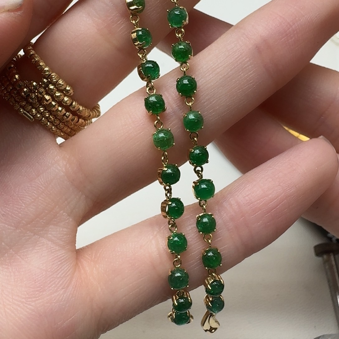 手链祖母绿18K金镶嵌