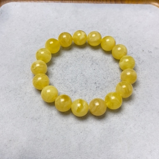 蜜蜡裸石未镶嵌手串