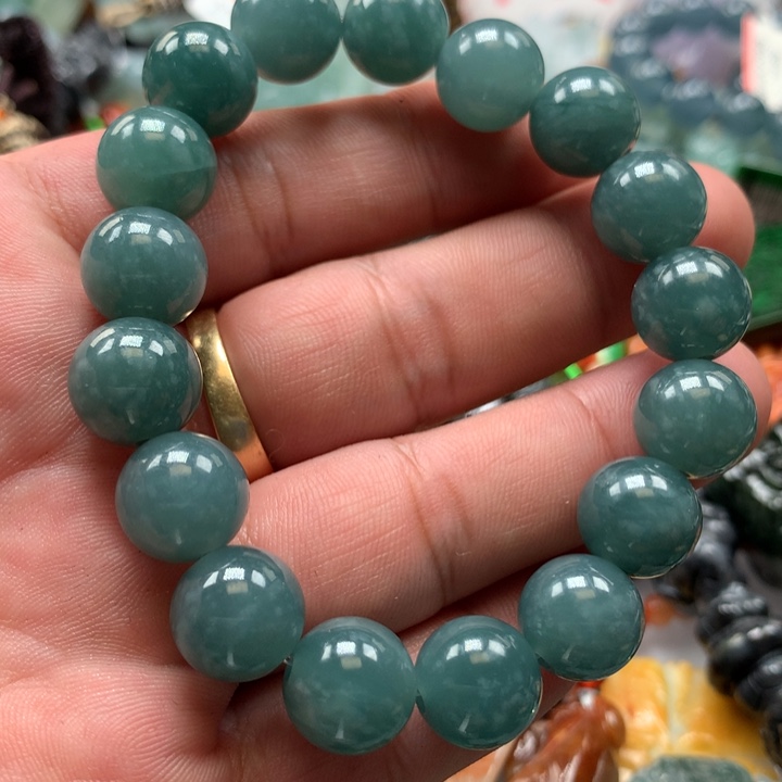 翡翠项链未镶嵌保真天然a货翡翠