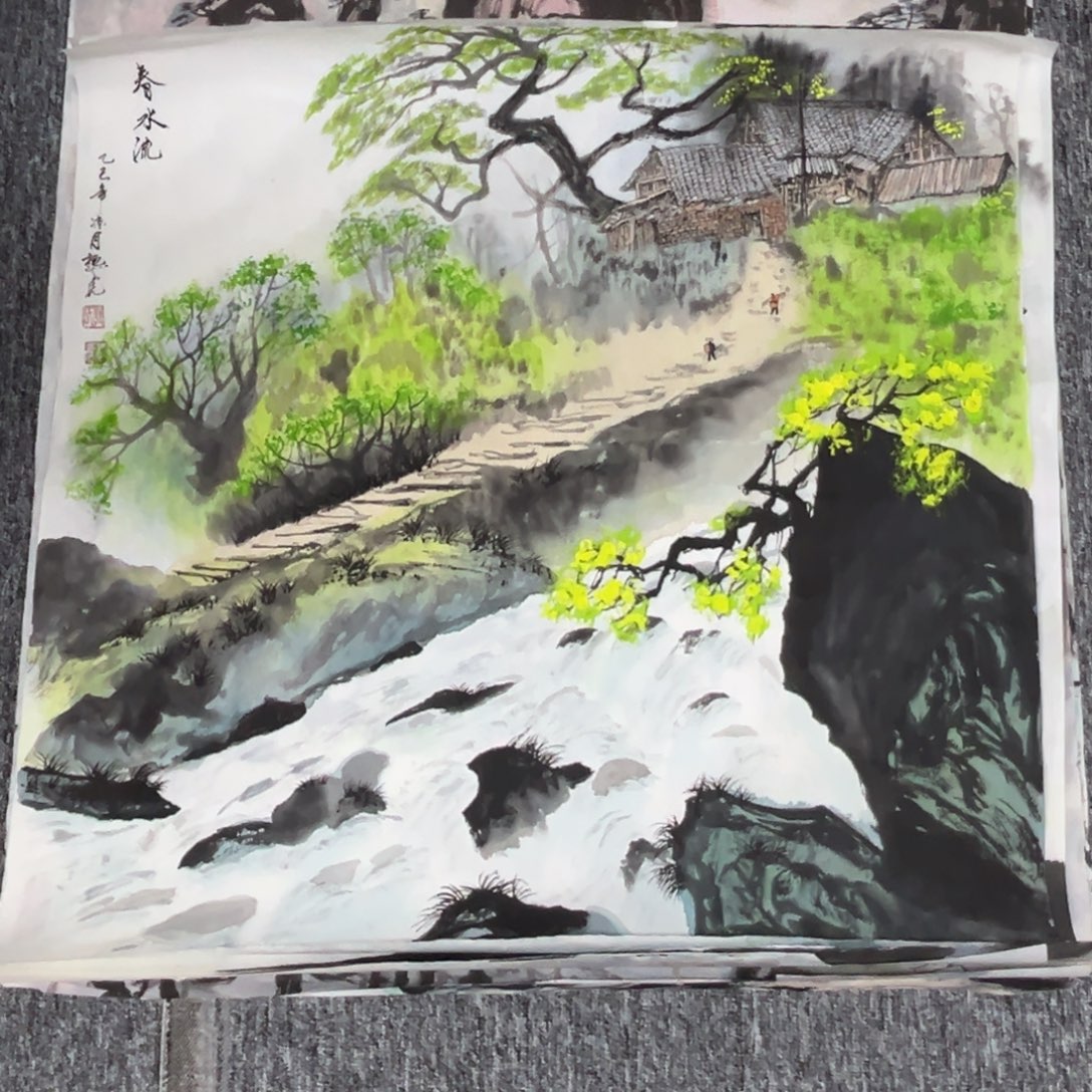 国画绘画作品多次参加全国美展