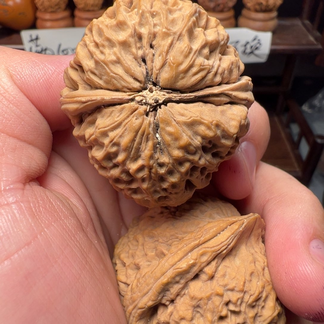 吊坠文玩核桃蚂蚁纹铁狮子45mm