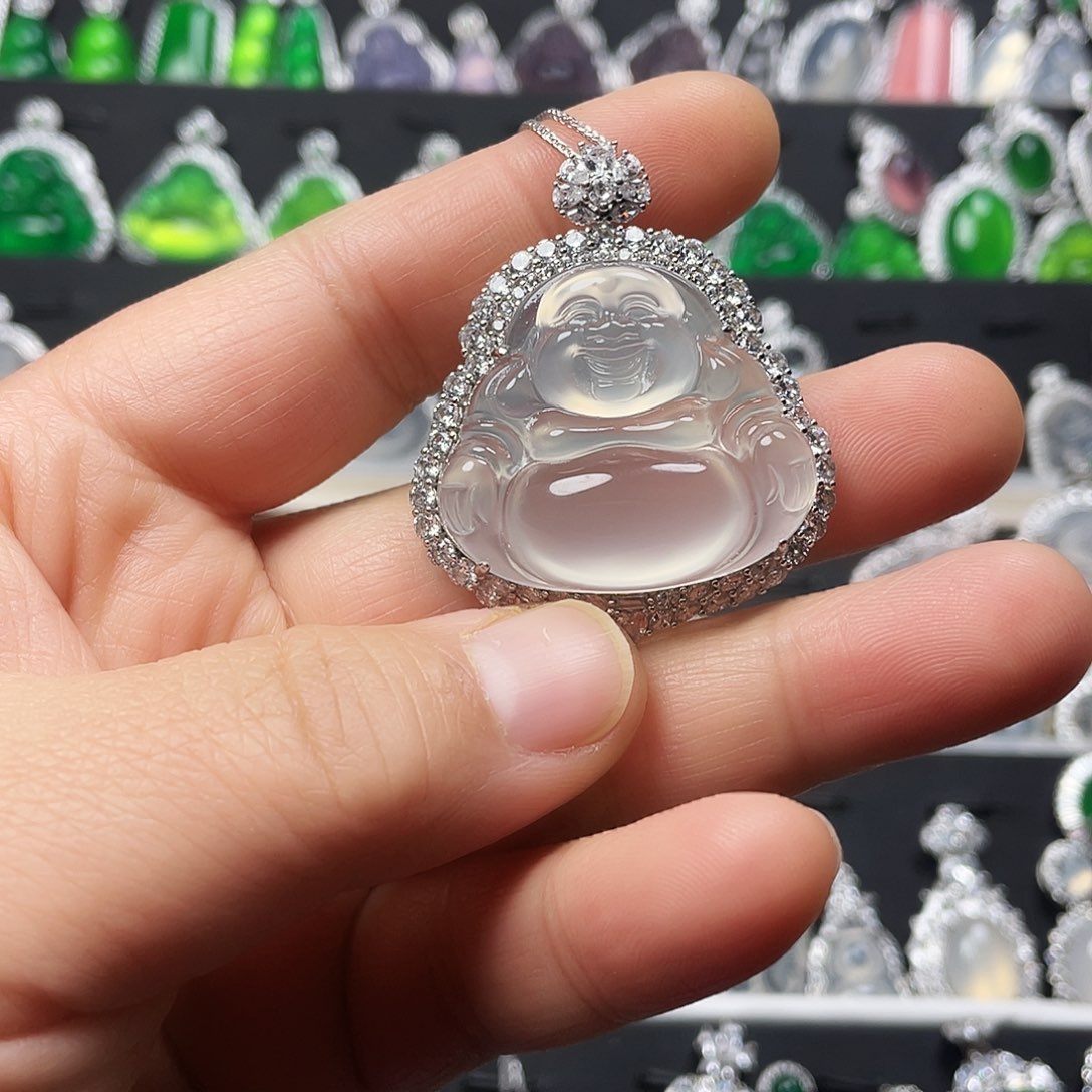 玛瑙/玉髓颈饰银S925镶嵌