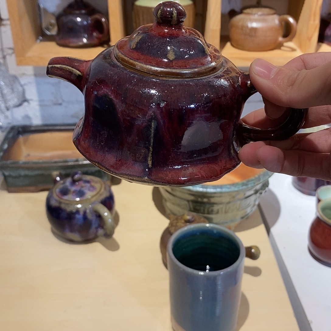 9***5紫砂彩名窑龙窑柴烧盆       