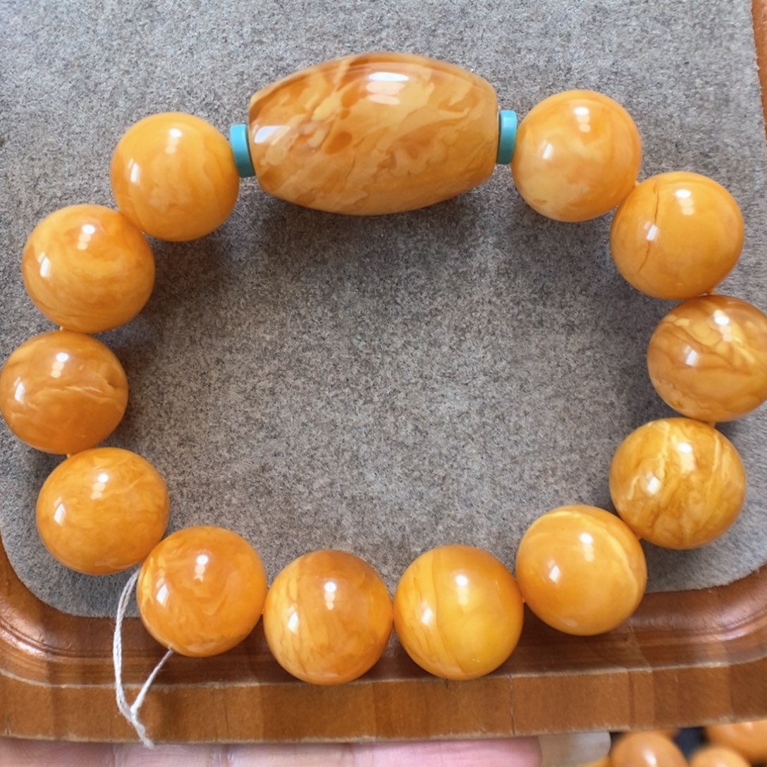 未镶嵌蜜蜡手串蜜蜡