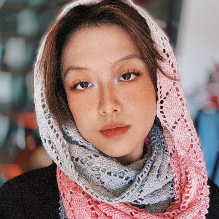 渐变复古港风针织休闲风百搭围巾田园风保暖围脖极简风