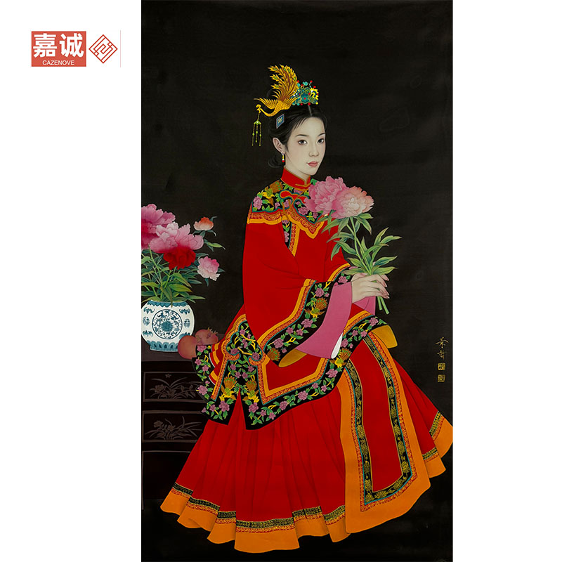 【景哲】中国红绢本72-135