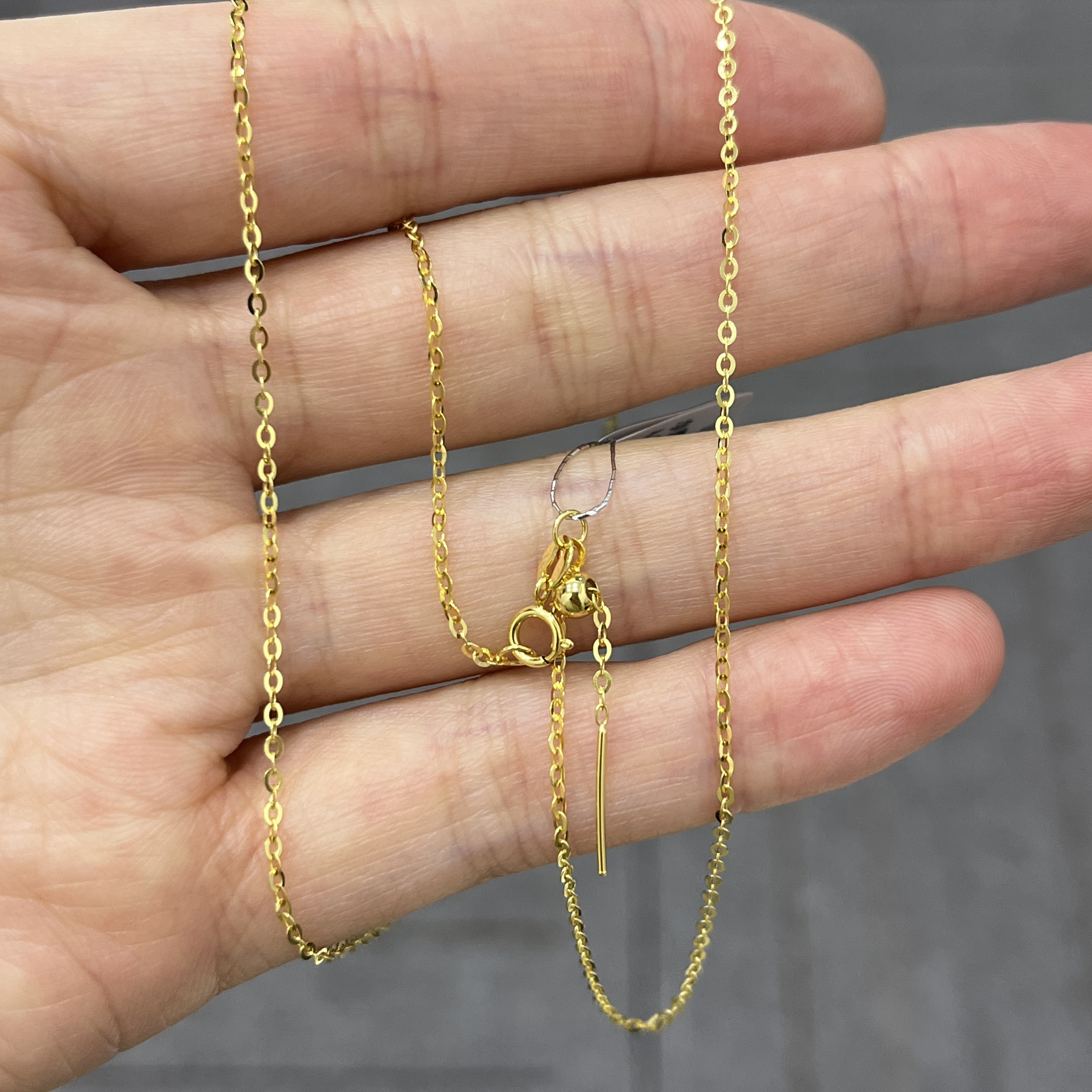 18K金 针式O字链45cm时尚百搭简约