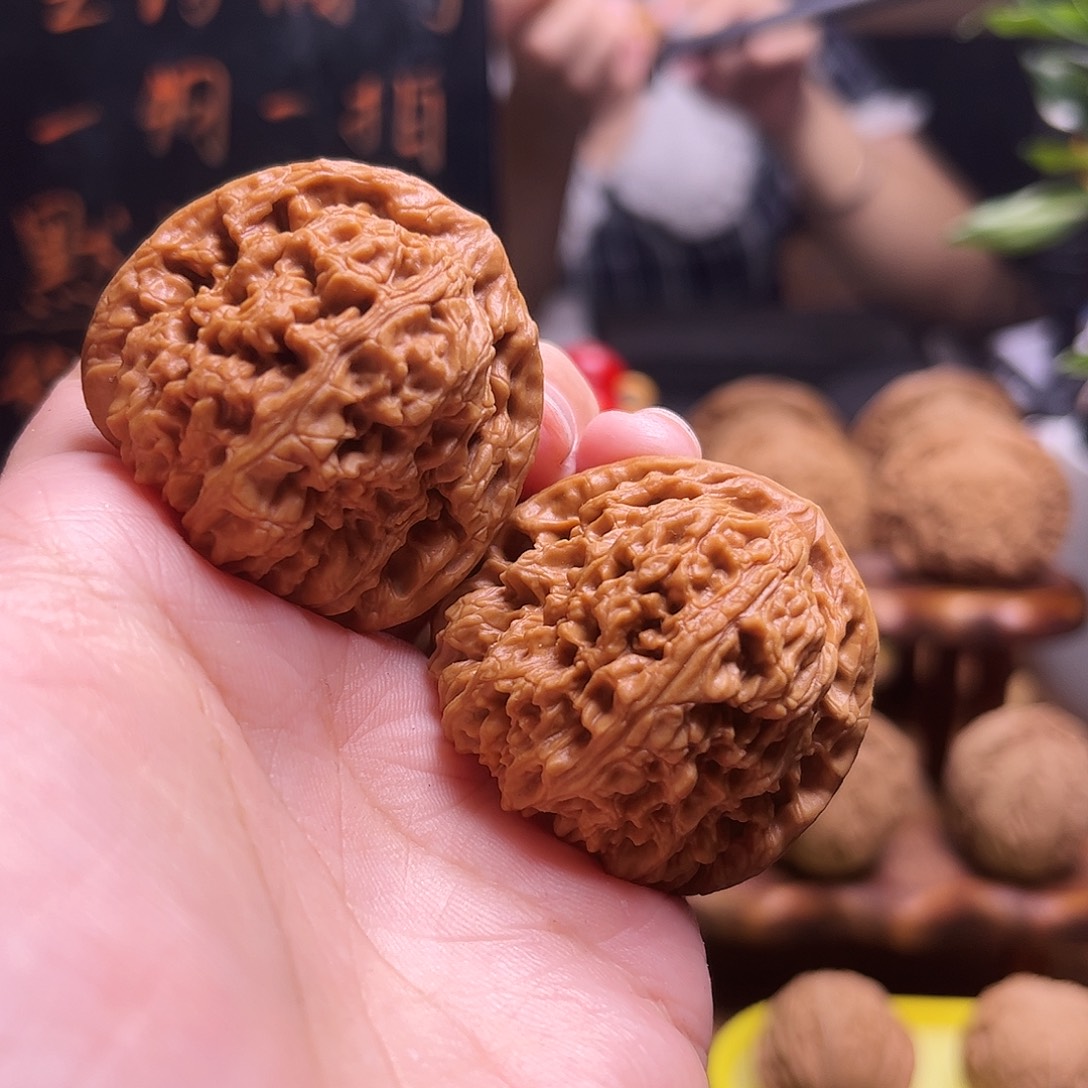 王****把件文玩核桃40尺三角疆14