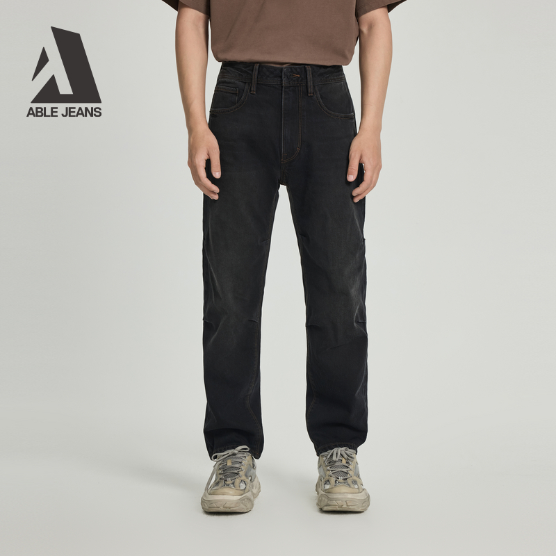 ABLE JEANS【直筒滑板裤】25秋新款男士宽松洗水直筒滑板裤