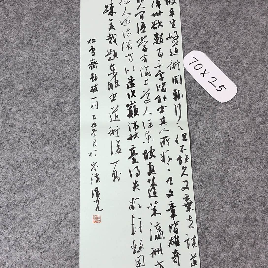 书法国展书家廖老师70×24