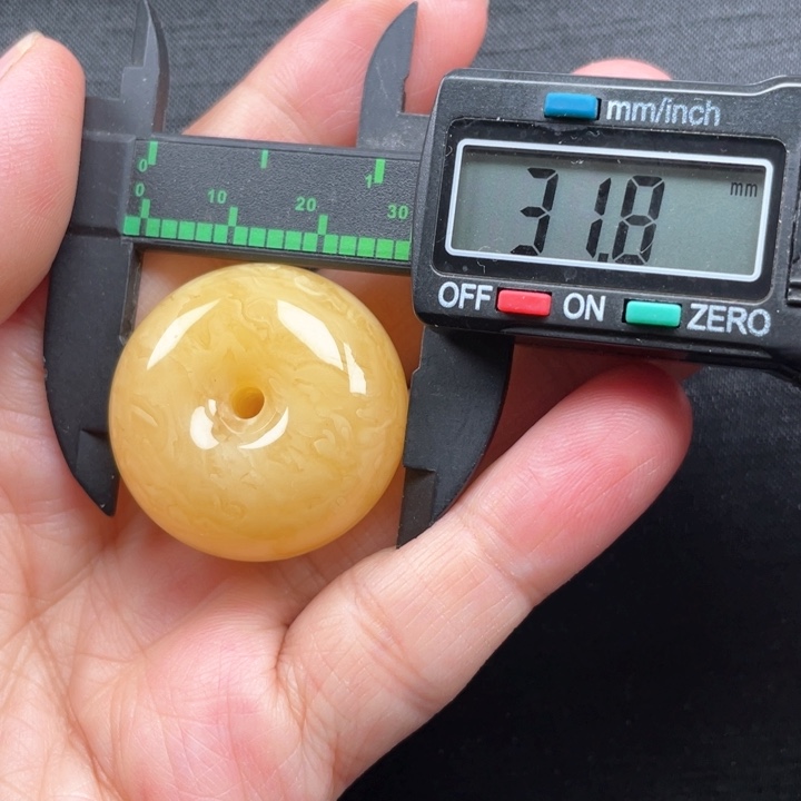 蜜蜡裸石未镶嵌蜜蜡平安扣